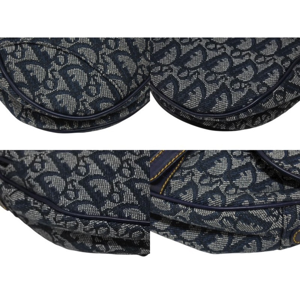 Dior Blue Trotter Bag Shoulder Galliano Navy Hobo Saddle One Christian - Picture 6 of 9